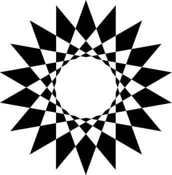 black white geometric Mandala frame vector