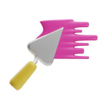Fine Art, paint plastered, 3D Icon Illustration png