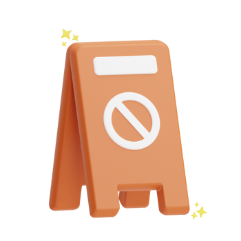 Furniture, Caution Sign, 3D Rendering png
