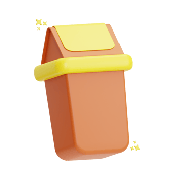 Furniture, Trash Bin, 3D Rendering png