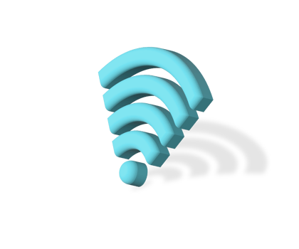 3d wireless connection and sharing network on internet. Hotspot access point 3d for digital and online coverage. Broadcasting area with WiFi. 3d wireless signal icon png