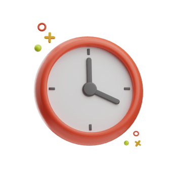 Holiday, clock red, 3D Icon Illustration png
