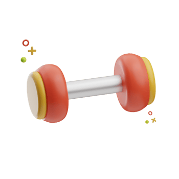 Holiday, dumbbell, 3D Icon Illustration png