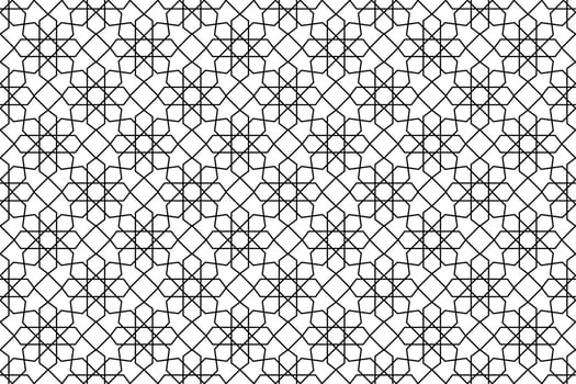 Islamic background. Black stripe on transparent background. Ramadan kareem. Ied mubarak. Seamless geometric background. vector