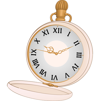 Transparent pocket watch, hand-drawn style, classic, vintage, antique object png