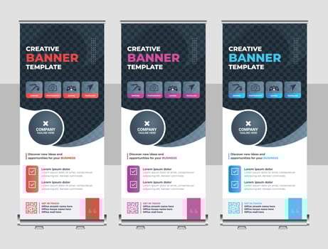 Corporate Roll Up Banner Template vector