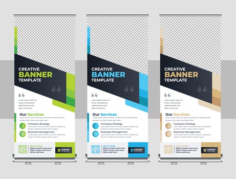 Corporate Roll Up Banner Template vector