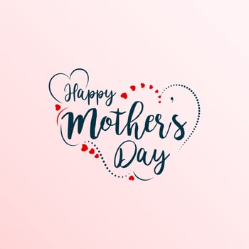 Happy mothers day typography with ornaments vector