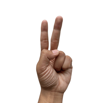 Peace hand two finger Sign photo image png
