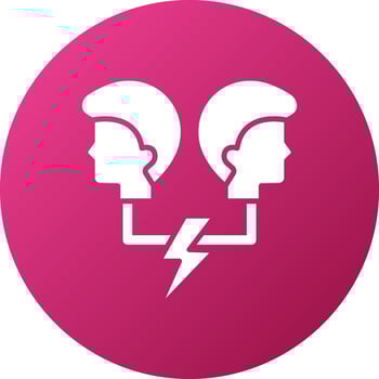 Conflicting Thoughts Icon Style vector