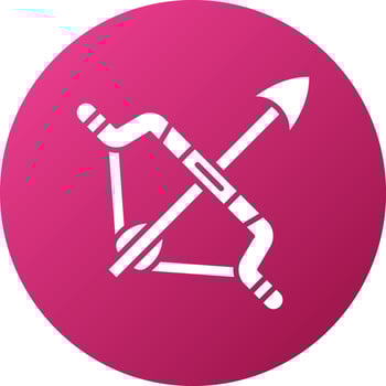 Bow And Arrow Icon Style vector