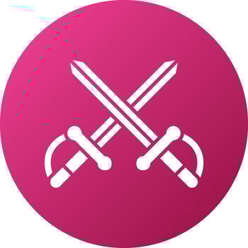 Two Swords Icon Style vector