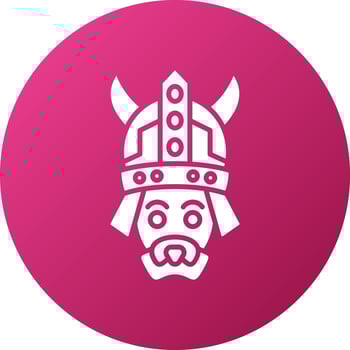 Viking Hunting Dog Icon Style vector