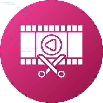 Film Editing Icon Style vector