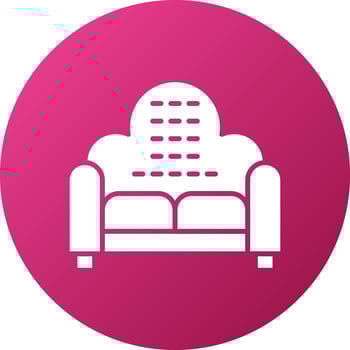 Cinema Sofa Icon Style vector