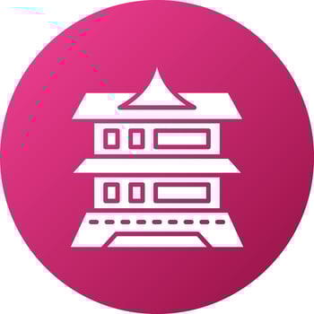 Matsumoto Castle Icon Style vector
