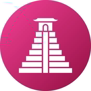 Chichen Itza Icon Style vector