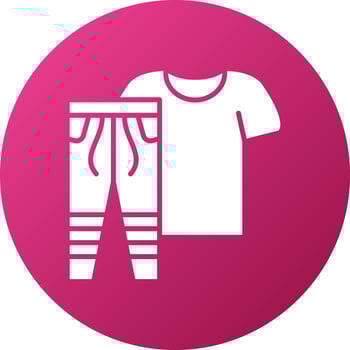 Exercise Clothes Icon Style vector