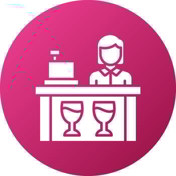 Bar Cashier Icon Style vector
