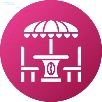 Coffee Terrace Icon Style vector