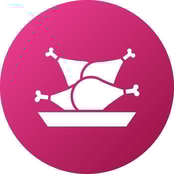 Fried Chicken Icon Style vector