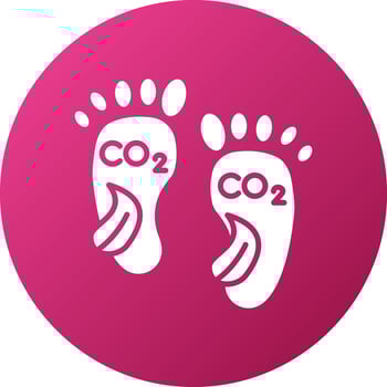 Carbon Footprint Icon Style vector