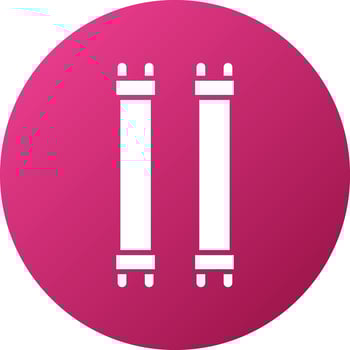 Fluorescent Lamp Icon Style vector