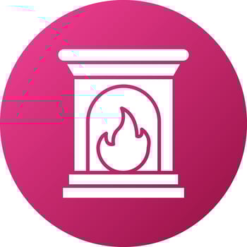 Fireplace Icon Style vector