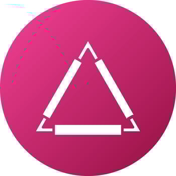 Clay Triangle Icon Style vector