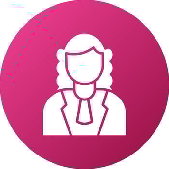 Judge Female Icon Style vector