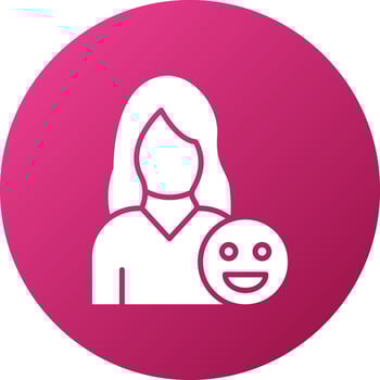 Happy Woman Icon Style vector