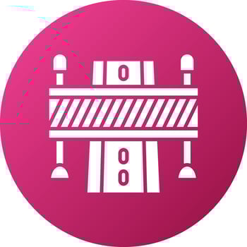 Road Block Icon Style vector