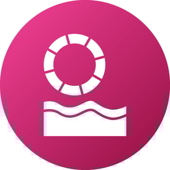 Rescue Swimming Icon Style vector