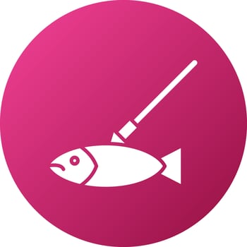 Spearfishing Icon Style vector