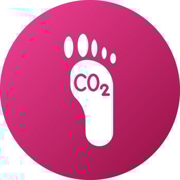 Carbon Footprint Icon Style vector