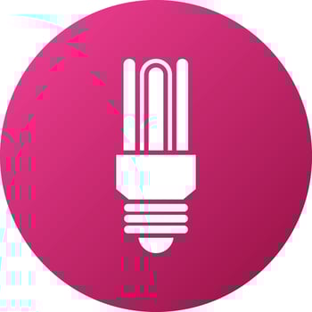Fluorescent Light Bulb Icon Style vector