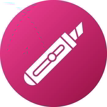 Box Cutter Icon Style vector