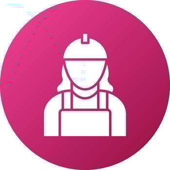 Worker Female Icon Style vector