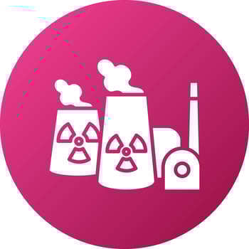 Nuclear Power Plant Icon Style vector