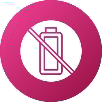 No Battery Icon Style vector