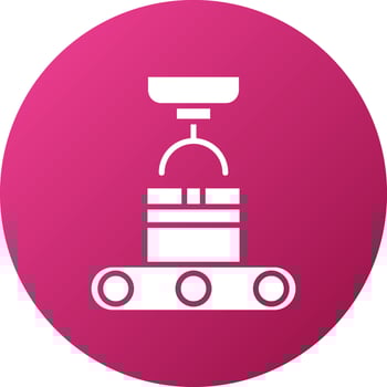 Conveyor Robot Icon Style vector