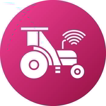 Smart Tractor Icon Style vector