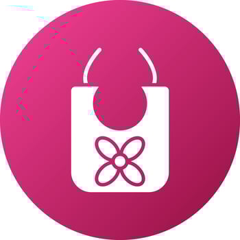 Baby Bib Icon Style vector