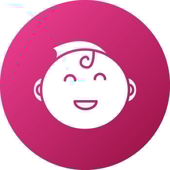 Smiling Baby Icon Style vector