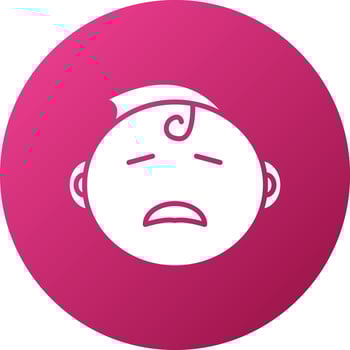 Crying Baby Icon Style vector