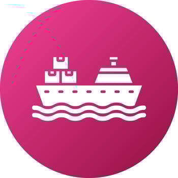 Cargo Ship Icon Style vector