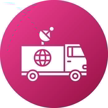 News Van Icon Style vector