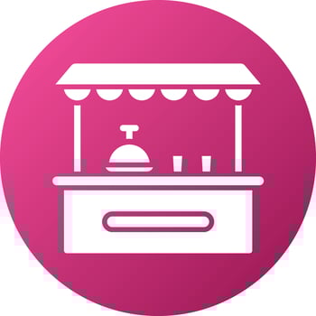 Food Stand Icon Style vector