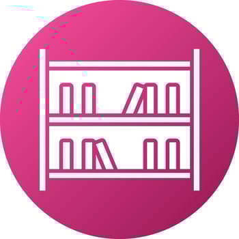 Bookshelf Icon Style vector