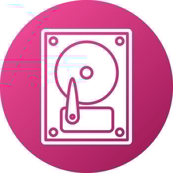 Hard Disk Icon Style vector